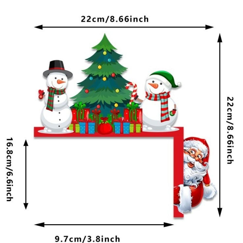 

Пряничный человечек Рождественская декоративная угловая табличка Деревянная рождественская наклейка Декор дверного проема B-Right