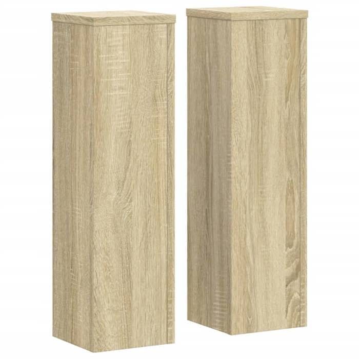 VidaXL Supports pour plantes 2 pcs chêne sonoma bois d'ingénierie, support de fleurs, support de pot de plante, support de 852935