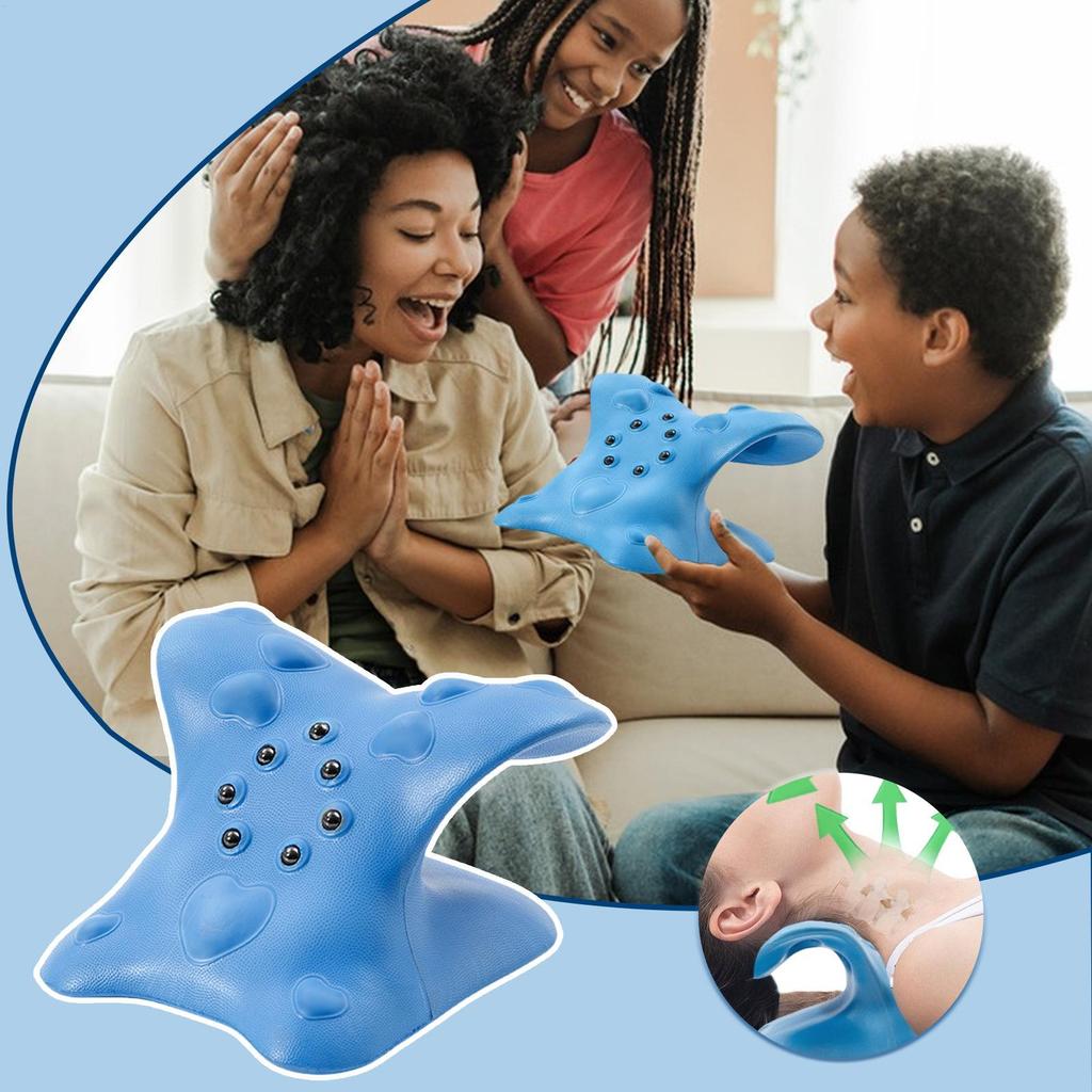 Neck Shoulder Stretcher Relaxer Cervical Chiropractic Traction Device Pillow For Side Back Stomach Sleeper Remedial Pillows