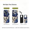 Gilded Iris Blue Gold Luxury Floral Graphic Art Film Aesthetic Protective Shockproof Bumper Phone Case Cover For iPhone 14 15 16 Pro Max Plus