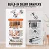 Cabinet Door Hinges 60 Packs Partial Overlay Soft Close for Framed/Frameless