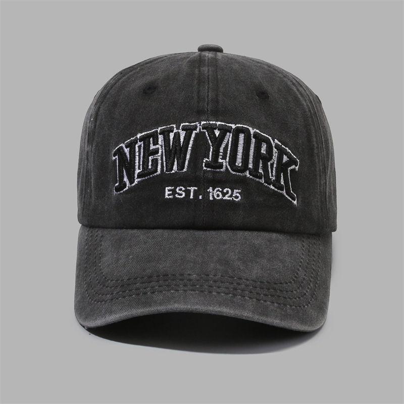 New Embroidered Letters York Baseball Caps Women Spring Fall Wash Shade Vintage