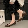 Fashion Crystal Heeled Women Shoes Pointed Toe Shallow Mid Heels Official Shoes 2025 Luxury Pumps Designer Summer Zapatillas De Mujer
