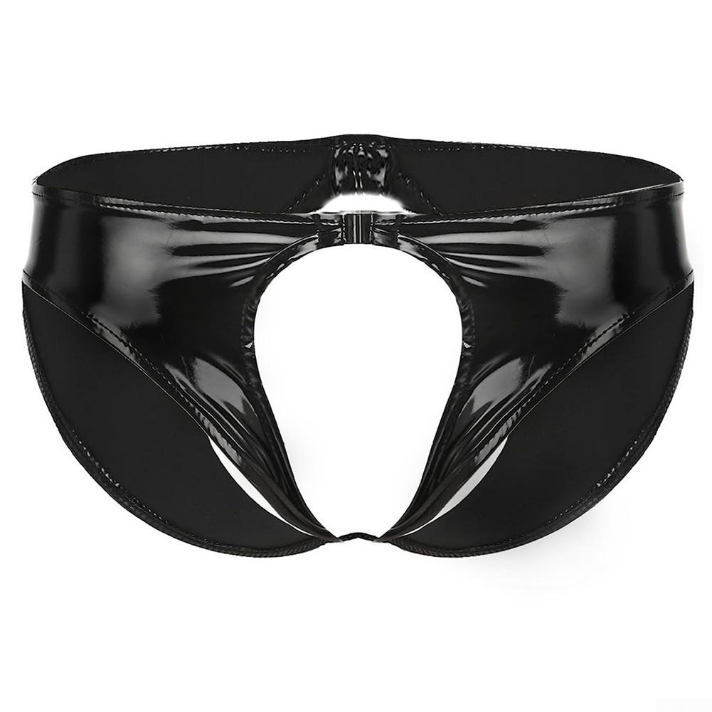 Bikinis Underwear Black Breathable Classic Faux Leather