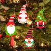 1Set/8Pcs Unfinished Christmas Decorations Wooden Dwarf Elf Hanging Ornament Christmas Tree DIY Painting Graffiti Kids Toy Gifts