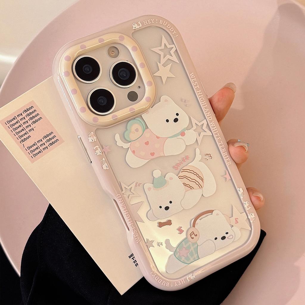Fun Cartoon West Highlands Suitable for IPhone16 Mobile Phone Case IPhone15 Acrylic 14 Apple 1311
