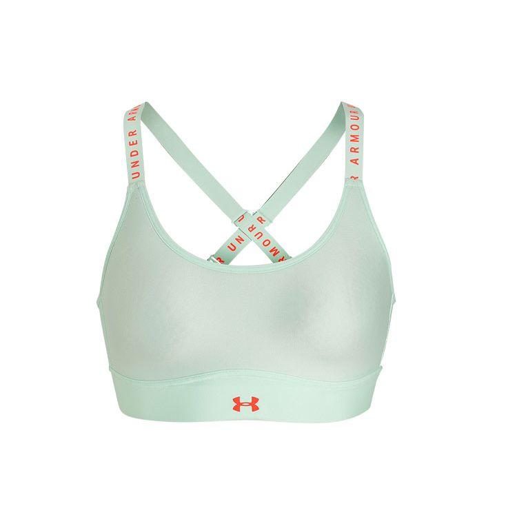 Under Armour Infinity Covered Medium Intensity Training Yoga Sports Vest Women tops Green 1363353-403 XS