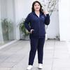Women's Long Sleeve Zip Hoodie High Waist Sweatpants Loose Fit 2-Piece Set