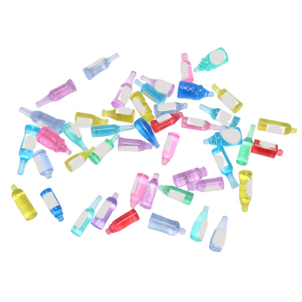 50pcs Miniature Wine Bottles Innovative Simulation Hand Crafted Dollhouse Wine Bottles for Dollhouse Decor Cake Decor