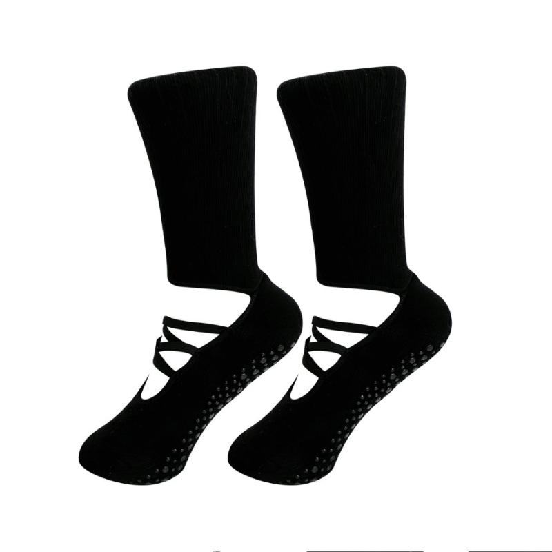 1 Paar Harajuku Street Atmungsaktive Riemchen Griffsocken Baumwolle Pilates Socken Rutschfeste Griffe Schweißabsorbierend Yoga Socken