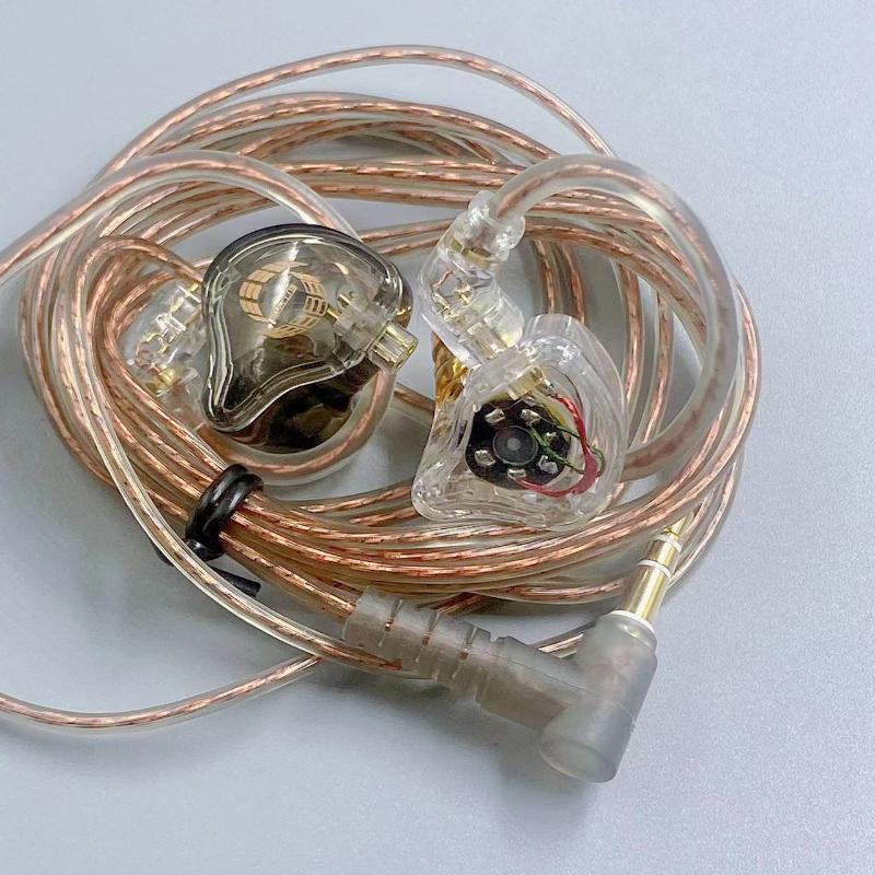 High Purity Copper Earphone Upgrade Cable Built-in Mic Low Impedance HiFi Sound for Portable Music Players