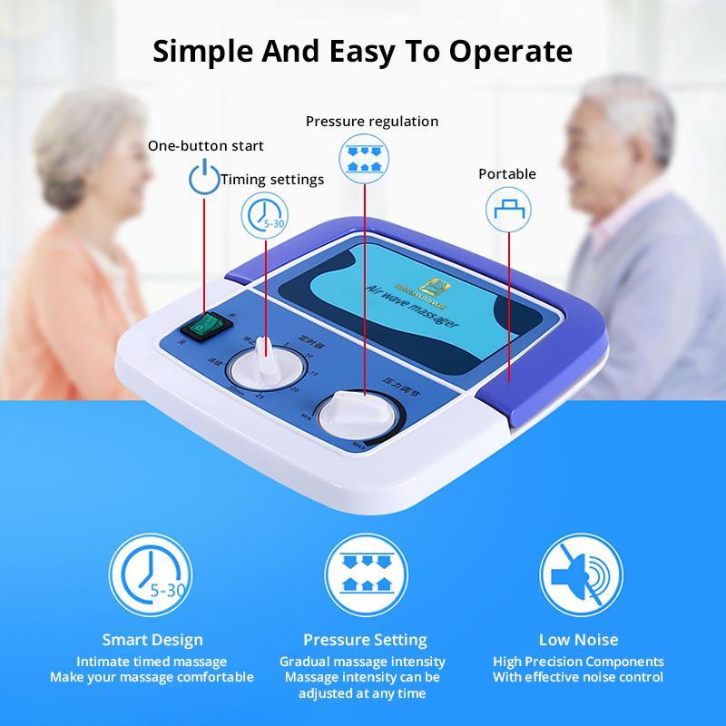 Home Portable Electric Air Compression Massager 6 Chamber for Leg Arm Waist Foot Lymphatic Drainage Massager Blood Circulation