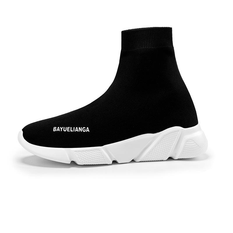 Spring and Autumn men's and women's socks shoes high-top single shoes flow sports leisure lazy shoes
