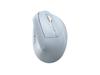 Ergonomic Vertical Wireless Rechargeable Bluetooth Mouse - Silent Dual Mode for Notebook