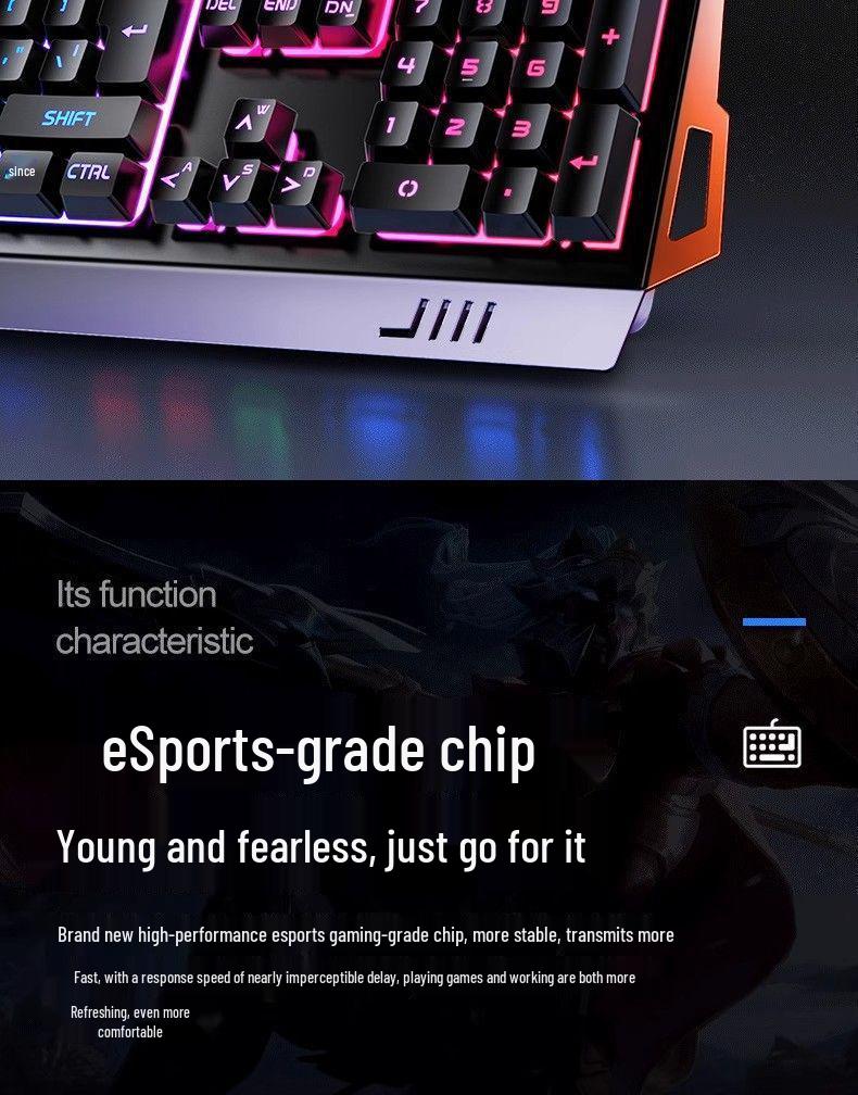Esports Gaming Wired Keyboard, Mouse, and Headset Set
