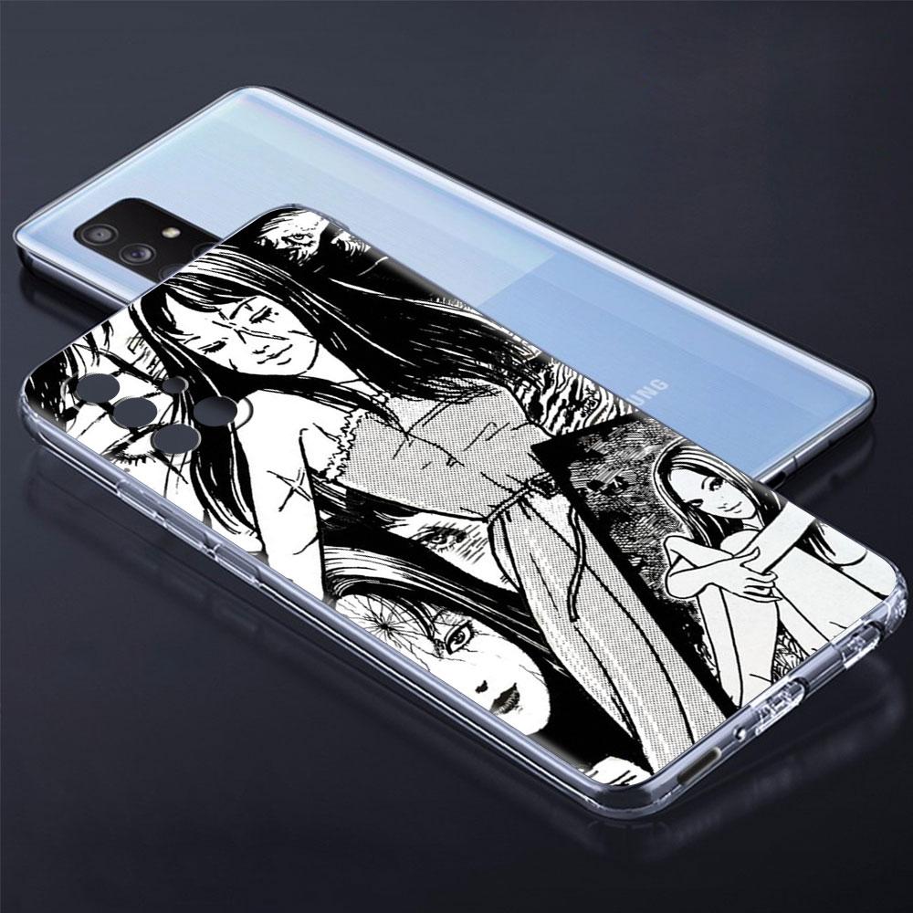 Soft Phone Case For Samsung Galaxy A51 A21s A71 A12 A31 A52 A41 A32 A02s A11 A72 A52 Clear Back Cover Funda Junji Ito Tomie Tees
