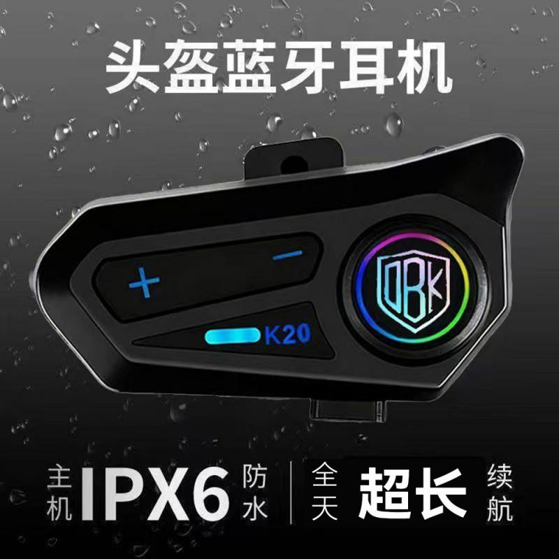 Capacete de Moto K20 Headset Bluetooth Com Cancelamento de Ruído À Prova D'água Longa Duração da Bateria Áudio de Alta Qualidade Ajuste Aberto