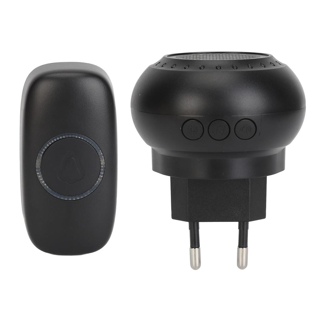 Wireless Doorbell Kit IP55 Waterproof Battery Operated 32 Melodies Cordless Caregiver Pager for
