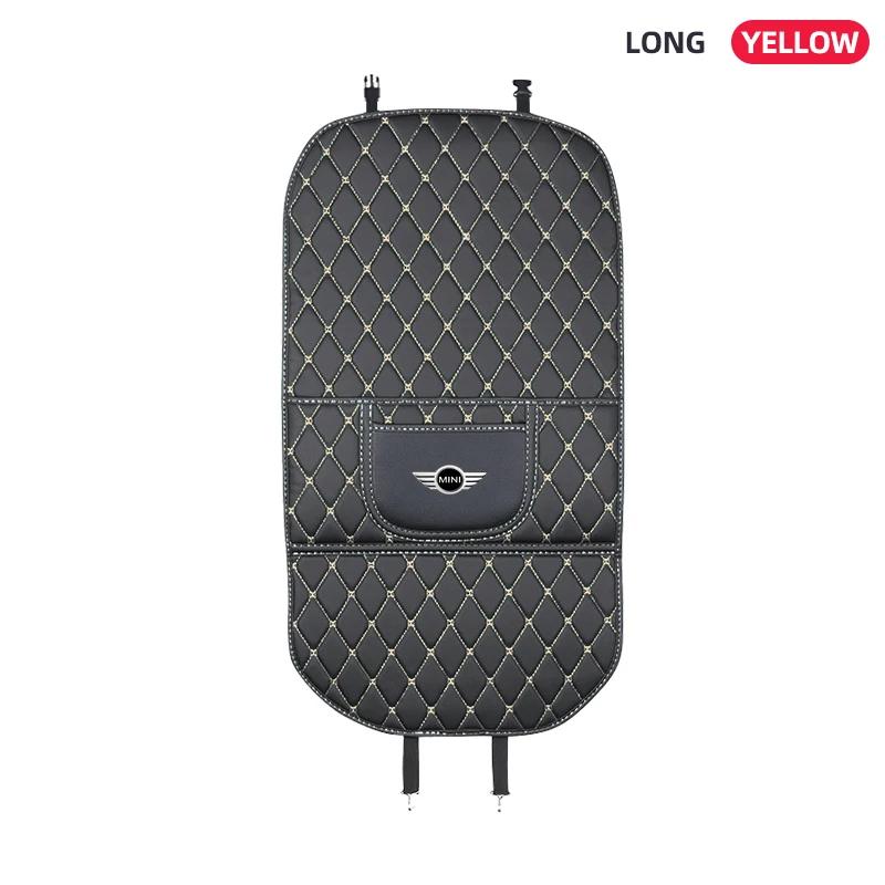 

Car Seat Backrest Anti Kick Pad Auto Interior Accessories For MINI Cooper JCW Countryman Clubman Cabrio Paceman Coupe Roadster жовтий