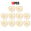 10Pcs Heart Shape Plastic Buttons for Needlework Sewing DIY Sewing Accessories Decorative Craft Supplies Clothing Sweater Button