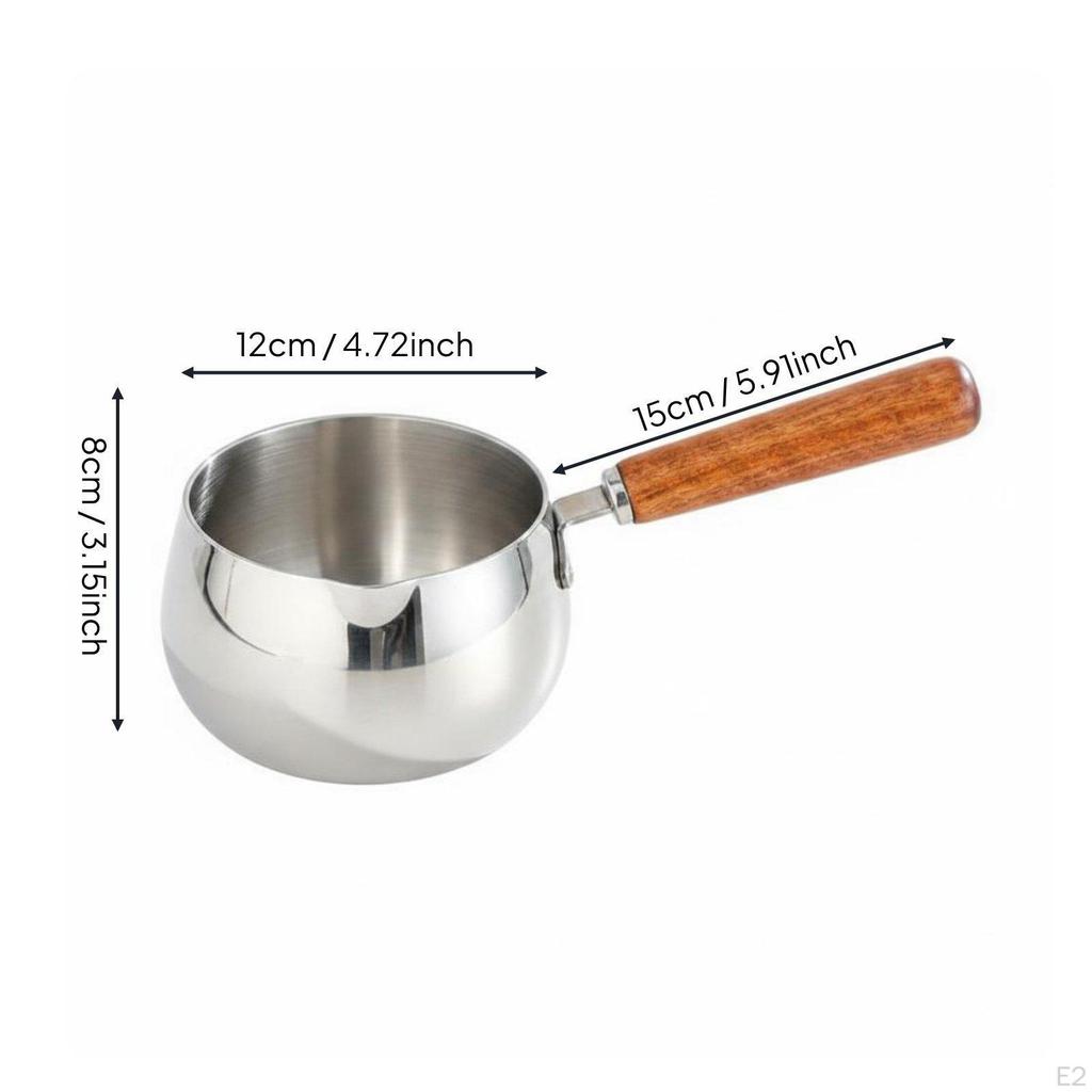 Infant Nutrition Pot Cooking NonCoated Stainless Steel Milk Heating Easy to Clean Mini Saucepan