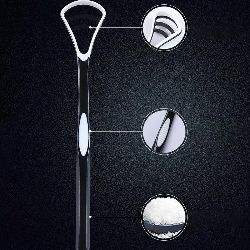 Doppelter Gebrauch Zungenschaber Reiniger Wiederverwendbare Mundgesundheit Reinigungsbürste Hygiene Pflege Zahnbürste Mund Frischer Atem Schaben