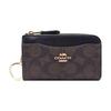 New Recycled Leather Card Holder Mini Women's Walnut Wood & Black CW427-IMXAQ