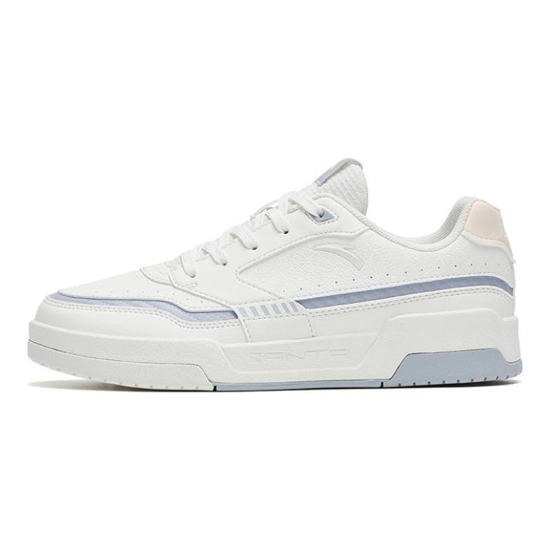 Anta Life Collection Slip Resistant Abrasion Resistant Low top Skateboard Shoes Women's White Gray 922318062-1