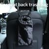 Portable Car Hanging Trash Bin Oxford Cloth Seat Back Garbage Storage Container for Car Outdoor Camping Use