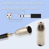 Voluty Tek 3.5mm Female To XLR Male Adapter, 1/8" To 3-Pin XLR Male Connector for Speakers, Mixers, and Studios (Set of 2)