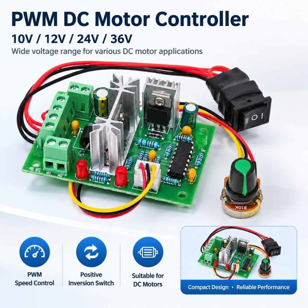 150W PWM Controller Module Positive Inversion Switch DC Motor Controller Power Tools Control