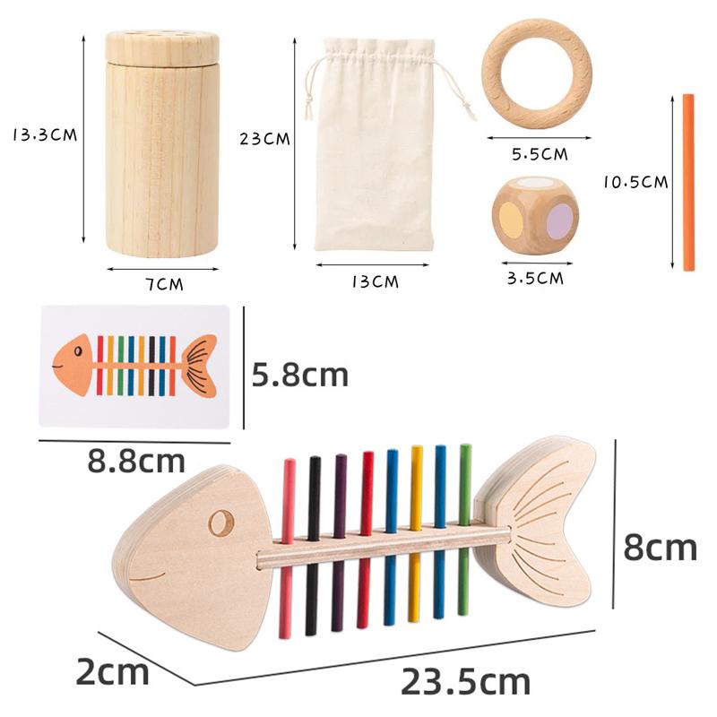 Children Color Matching Stick Balance Games Fine Motor Training Color Sorting Puzzle Learning Board Game Montessori Sensory Toys