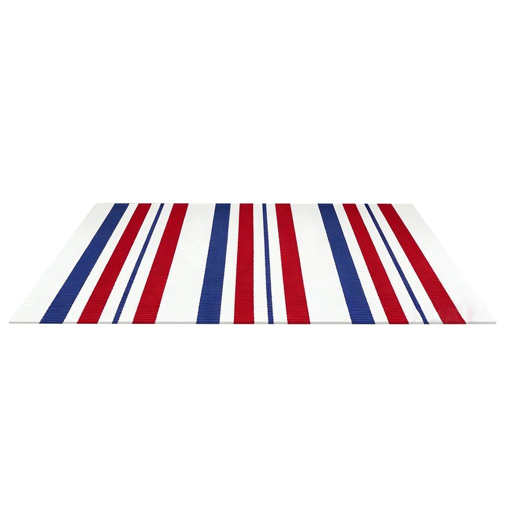 Durable Entrance Mat with Striped Pattern for Indoor Outdoor Use Non Slip Washable Hallway Foyer Rug for High Traffic Areas