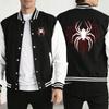 Spinnen Op Het Spinnenweb Print Jasjes Mannen Streetwear Mode Los Baseballshirt Fleece Zak American Top Unisex Jas