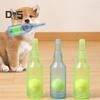 Water Bottle Dog Toy Squeaky Dog Chew Toys for Aggressive Chewers Interactive Plastic Water Bottle with Tennis Ball for Dogs
