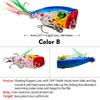 6-Color 4.3cm Mini Feathered Bionic Popper Fishing Lure (4g) DW1059