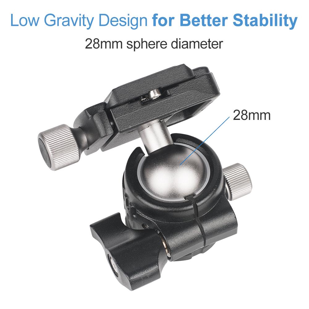 Tripod Head Mount 25mm Diameter 360 Degree Panorama Rotation Head