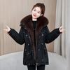 Pie Overcome Women's Medium and Long Winter Loose Cotton Clothes Fleece Thickened Cotton Large Sweater Jacket Jacket