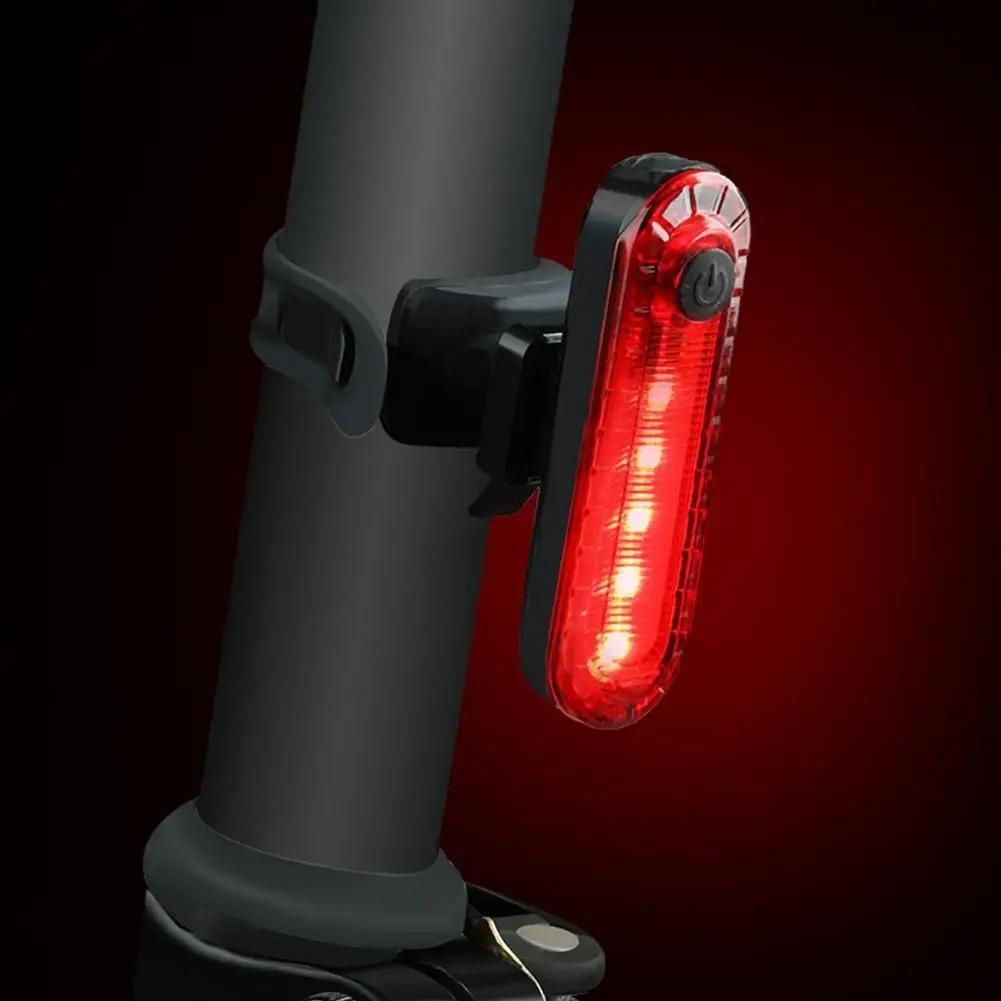 Bike Tail Light Rechargeable Rear Bike Light Night Riding Back Bicycle Taillights