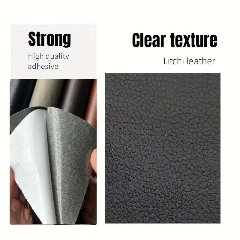 Self Adhesive PU Leather Fabric Repair Patch for Sofa Car Interior Chair Seat Refurbished Black Leather Material Tape Stickers