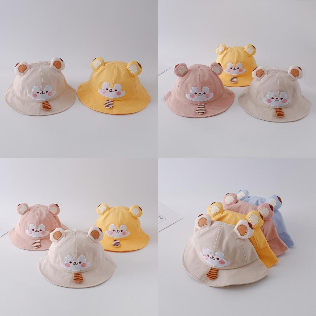 Cute Cartoon Tie Fisherman Hat For Baby Boys Girls Sun Protection Spring Summer
