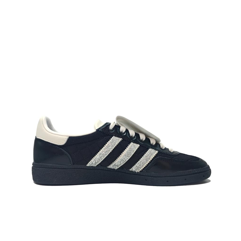 Adidas Originals HANDBALL SPEZIAL Silver Mist Slip Resistant Low top Skateboard Shoes Unisex Black JP5669(Team603-)