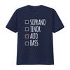 Choir Singing Singer T Shirt for Church Member Soprano Tenor Alto Bass Lover Music  Vintage Washed Versatile Comfortable