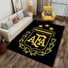Golden Logo on Black Carpet suitable as a non-slip mat for the living room or bedroom sofa