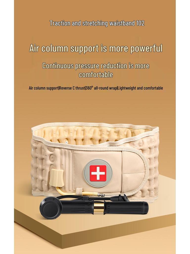 Unisex nafukovací bederní podpůrný pás pro dekompresi a korekci