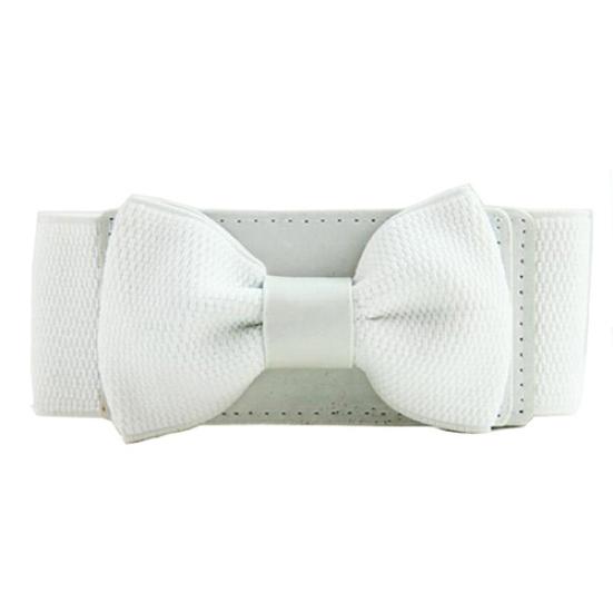 Fashion Lady Wide Elastic Bowknot Waist Belt Dress Waistband Accessory Gift