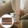 12Pairs Wood Knitting Needle 3.5-10mm Interchangeable Circular Knitting Needle Set with Storage Bag for Sweaters Scarves