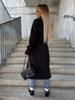 Minimalist Long Sleeve Turn-Down Collar Woolen Coat for Women - Autumn/Winter 2023 Bestseller