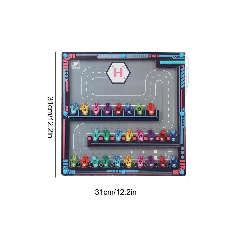 Montessori Magnetic Alphabet Maze Letter Puzzle  Gifts for Kids Parking Lot Puzzles for Children Preschool Girls Toys for Kids