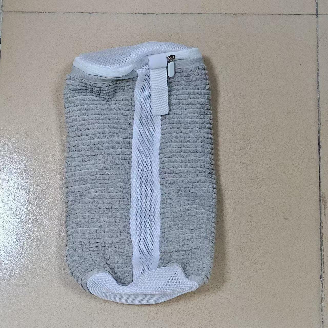 

Прочный мешок для стирки обуви Удобный мешок для стирки обуви с прочными молниями Идеальный мешок для стирки обуви для домашнего использования Мешок для стирки обуви серый